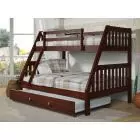 Twin&Full Mission Cappuccino Bunkbed with Trundle