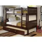 Twin&Twin Mission Cappuccino Bunkbed with Trundle