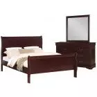Cherry Louis Philippe King 3-Piece Bedroom Set