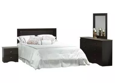 Dark Oak Two-Tone 4pc Queen Bedroom Set