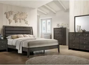 Evan Grey 5-Piece King Bedroom Set