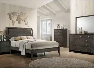 Evan Grey 5-Piece Queen Bedroom Set
