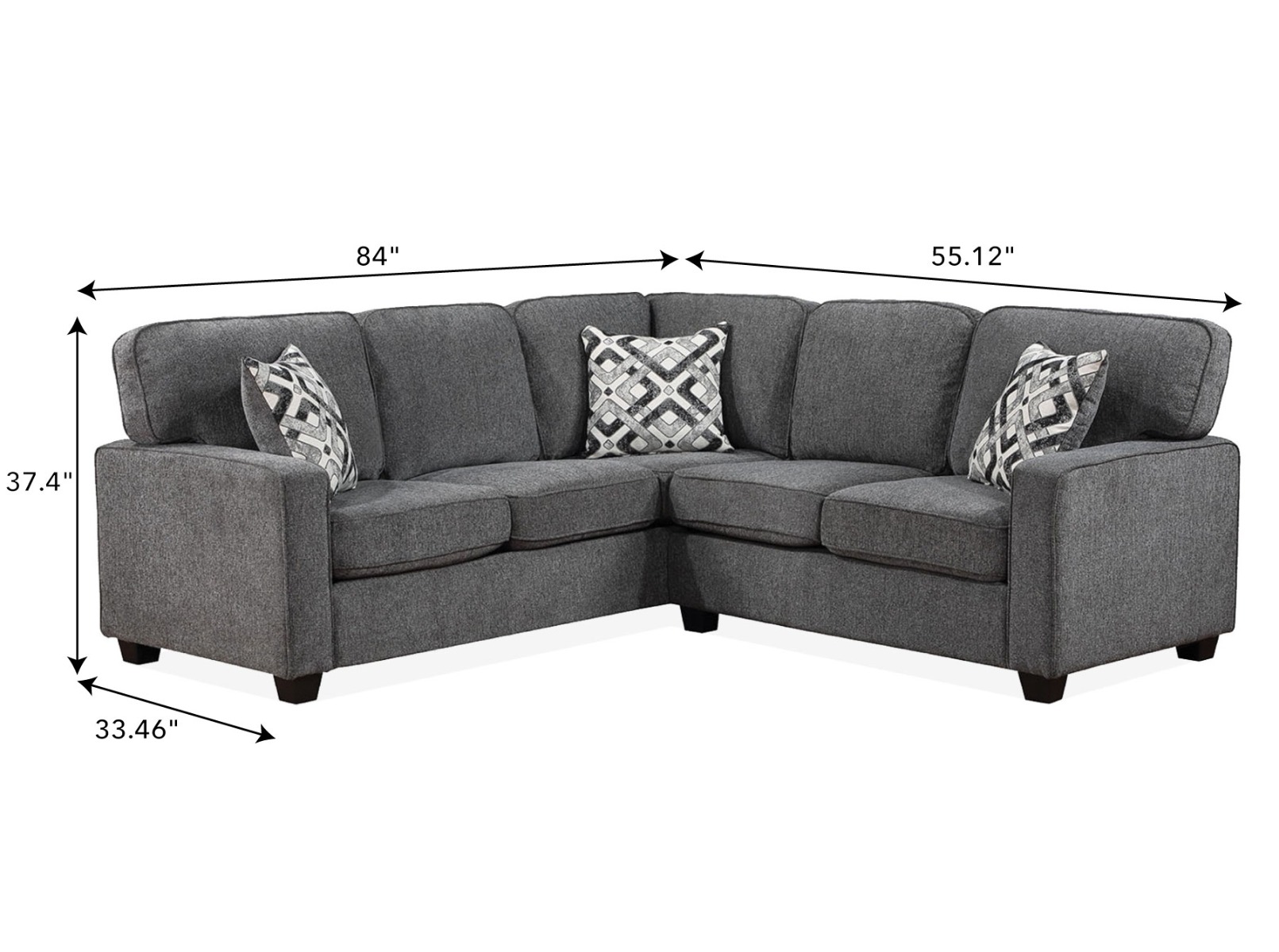 Waylen Grey 2 Piece Sectional Sectionals Surplus Furniture