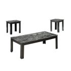 Black Marble 3-Piece Table Set