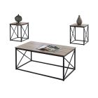 Taupe&Metal 3-Piece Table Set