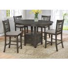 Empire Grey 5-Piece Counter Height Dinette Set