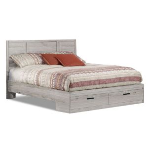 Aurora Oak Queen Storage Bed