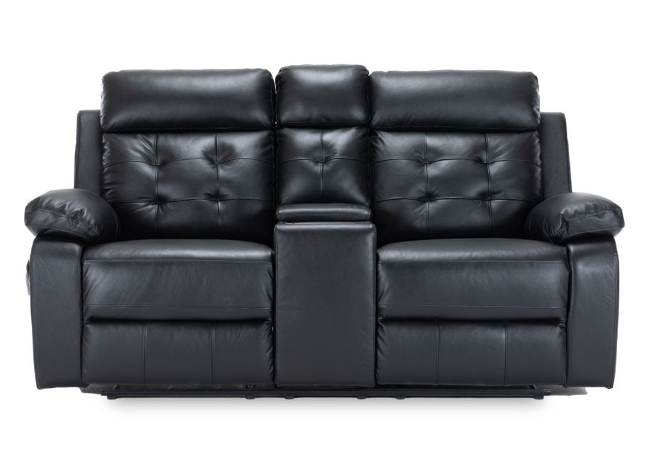 Berkeley Black Leather Match Power Loveseat Reclining Loveseats