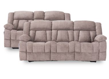 West Latte Reclining Sofa&Loveseat Set