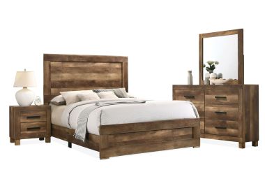 Caliban Brown Plank 6-Piece Queen Bedroom Set