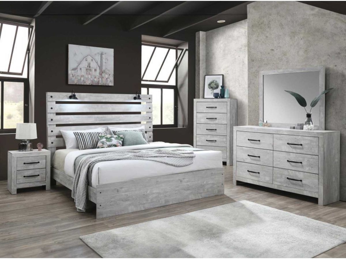 6 piece bedroom popular set (Drawer)