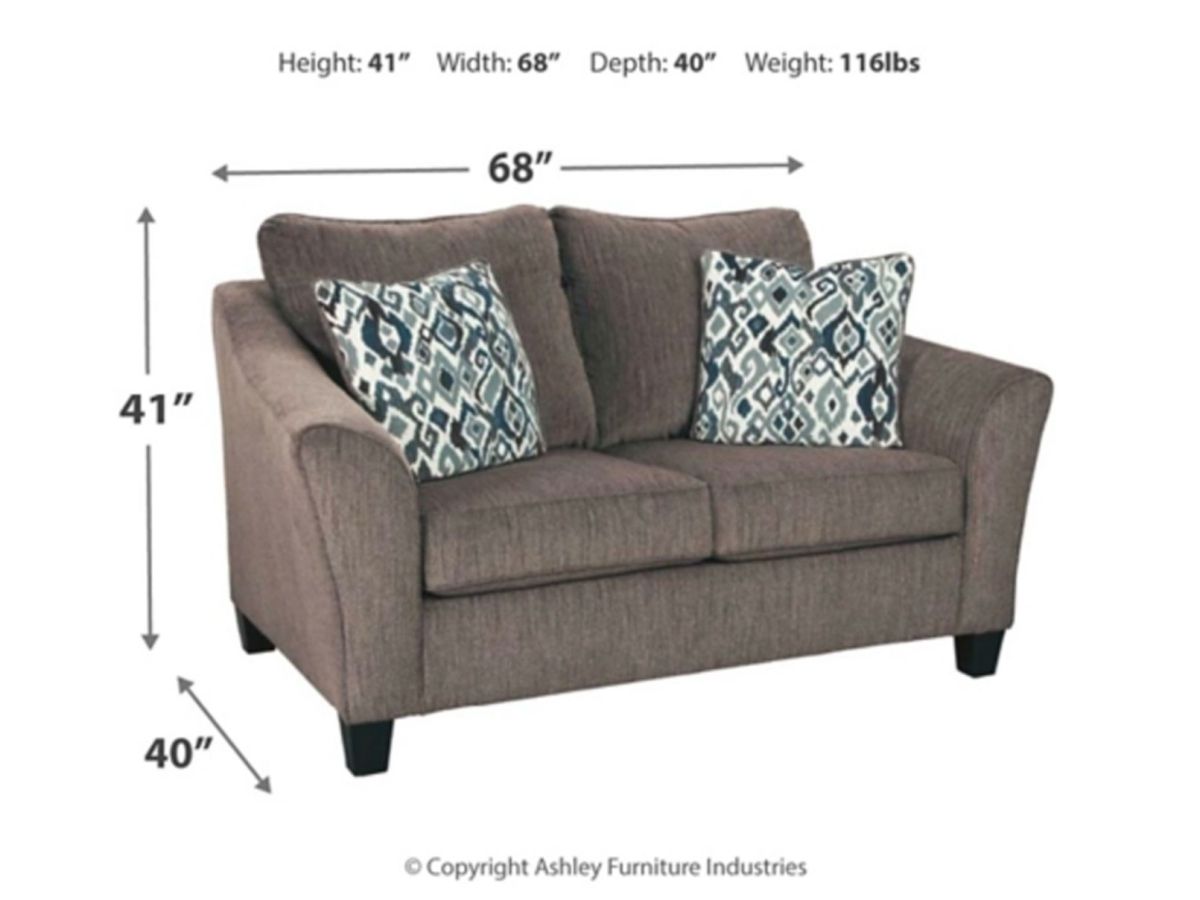 Nemoli slate deals sofa & loveseat