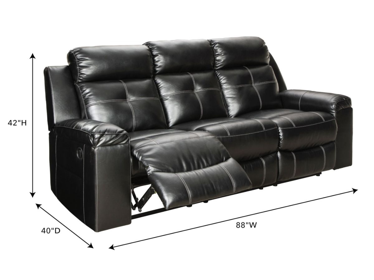 Black best sale double recliner