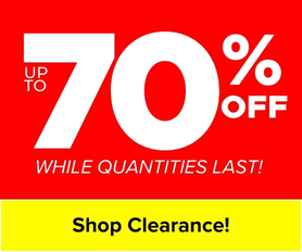 Save Up to 70% Off Clearance
